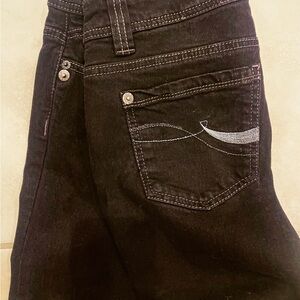 Dkny Black Straight Leg Jeans with Classic Stitching